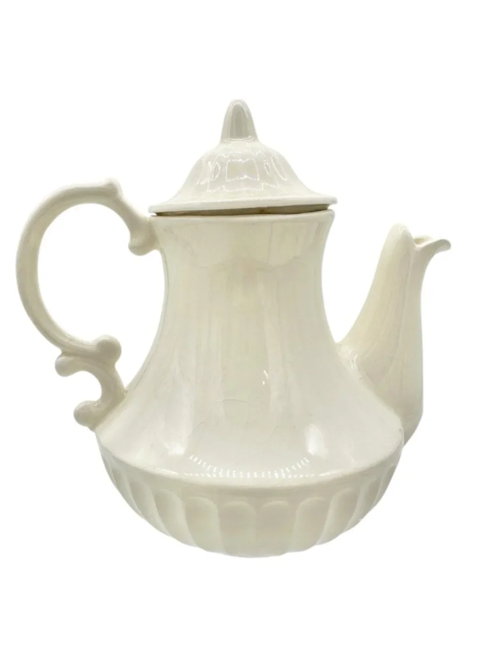 Childrens 17 Piece Ceramic Tea Set With Blue Interiors and White Exterior Design